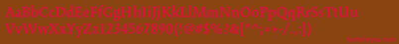 KinesisstdSemibold Font – Red Fonts on Brown Background