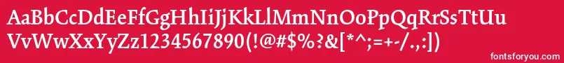 KinesisstdSemibold Font – White Fonts on Red Background