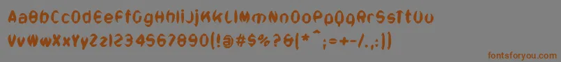 Bonsans Font – Brown Fonts on Gray Background
