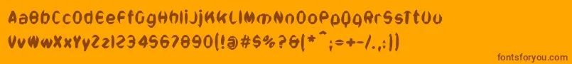 Bonsans Font – Brown Fonts on Orange Background