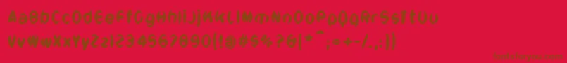Bonsans Font – Brown Fonts on Red Background
