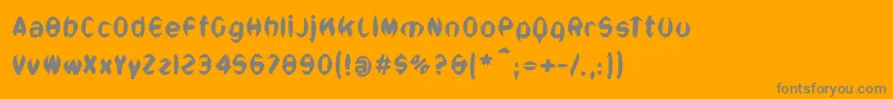 Bonsans Font – Gray Fonts on Orange Background