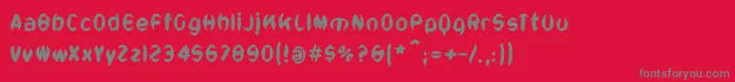 Bonsans Font – Gray Fonts on Red Background
