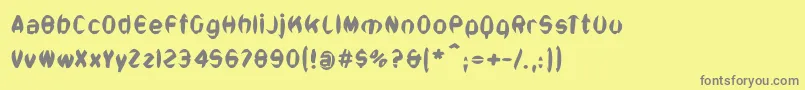 Bonsans Font – Gray Fonts on Yellow Background