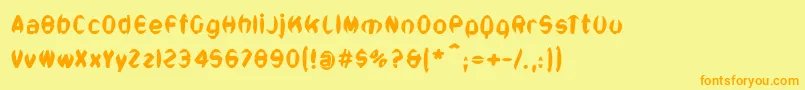 Bonsans Font – Orange Fonts on Yellow Background