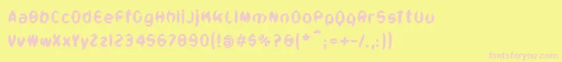 Bonsans Font – Pink Fonts on Yellow Background