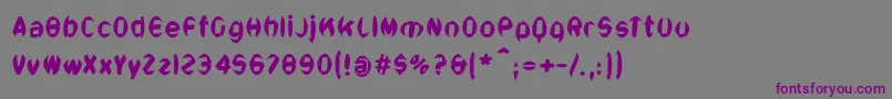 フォントBonsans – 紫色のフォント、灰色の背景