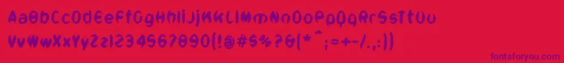 Bonsans Font – Purple Fonts on Red Background