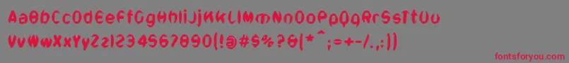 Bonsans Font – Red Fonts on Gray Background