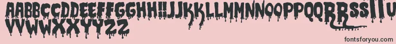 JmhCrypt Font – Black Fonts on Pink Background