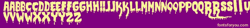 JmhCrypt Font – Yellow Fonts on Purple Background