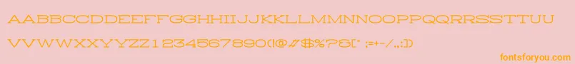 HistoryRepeatingHorizontal-Schriftart – Orangefarbene Schriften auf rosa Hintergrund