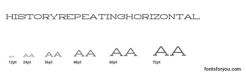 HistoryRepeatingHorizontal Font Sizes