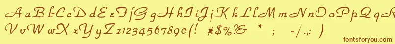 Havenparkフォントについての詳細 フォントHavenpark – 茶色の文字が黄色の背景にあります。