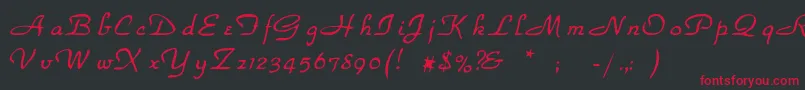 Havenpark Font – Red Fonts on Black Background