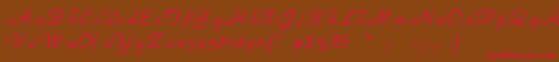Havenpark Font – Red Fonts on Brown Background