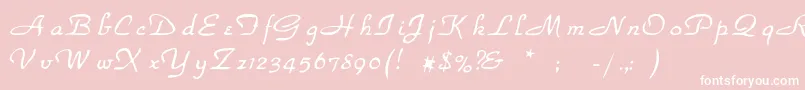 Шрифт Havenpark – белые шрифты на розовом фоне
