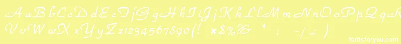 Havenpark Font – White Fonts on Yellow Background