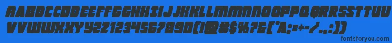 Intergalacticblockital Font – Black Fonts on Blue Background