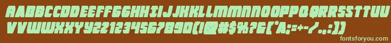 Intergalacticblockital Font – Green Fonts on Brown Background