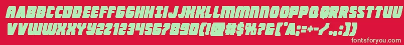 Intergalacticblockital Font – Green Fonts on Red Background