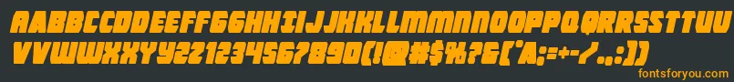 Intergalacticblockital Font – Orange Fonts on Black Background