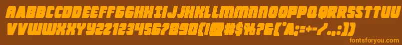 Intergalacticblockital Font – Orange Fonts on Brown Background