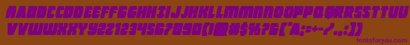 Intergalacticblockital Font – Purple Fonts on Brown Background