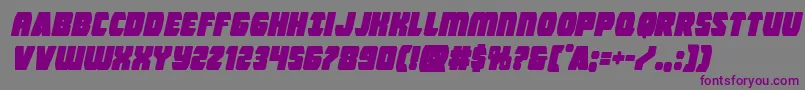 Intergalacticblockital Font – Purple Fonts on Gray Background