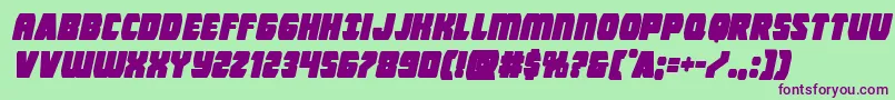 Intergalacticblockital Font – Purple Fonts on Green Background