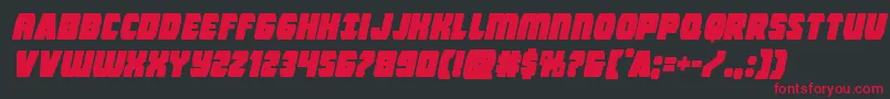 Intergalacticblockital Font – Red Fonts on Black Background