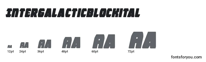 Intergalacticblockital Font Sizes