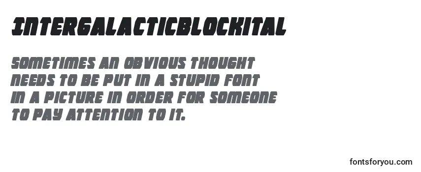 Intergalacticblockital Font