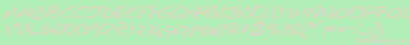 LeobelixRegular Font – Pink Fonts on Green Background