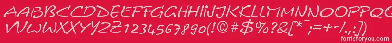 LeobelixRegular Font – Pink Fonts on Red Background