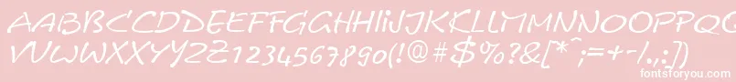 LeobelixRegular Font – White Fonts on Pink Background