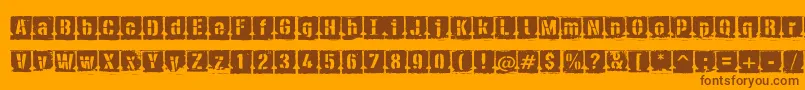 Подробнее о шрифте PfdieselNegative Шрифт PfdieselNegative – коричневые шрифты на оранжевом фоне
