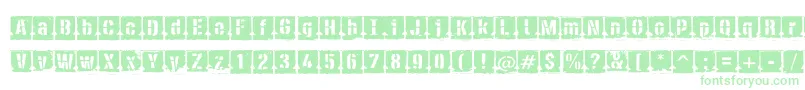 PfdieselNegative-Schriftart – Grüne Schriften