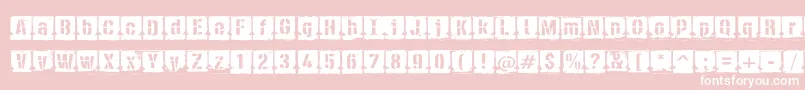 PfdieselNegative Font – White Fonts on Pink Background
