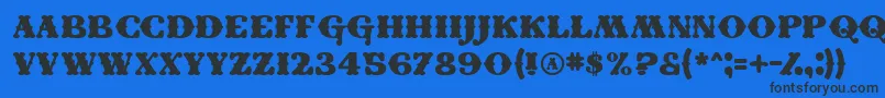 Conei Font – Black Fonts on Blue Background