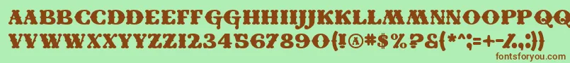 Conei Font – Brown Fonts on Green Background