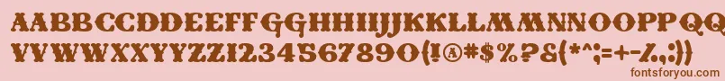 Conei Font – Brown Fonts on Pink Background