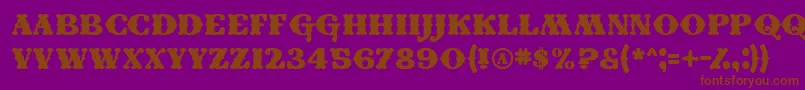 Conei Font – Brown Fonts on Purple Background