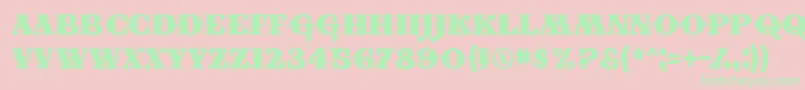 Conei Font – Green Fonts on Pink Background