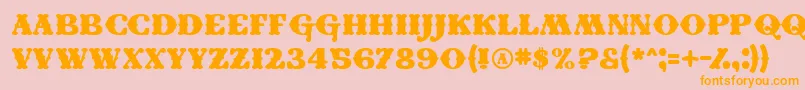 Conei Font – Orange Fonts on Pink Background