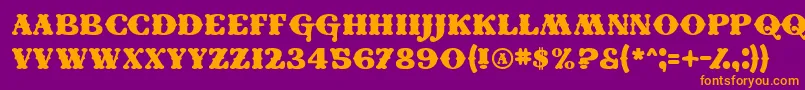 Conei Font – Orange Fonts on Purple Background