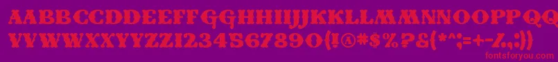 Conei Font – Red Fonts on Purple Background