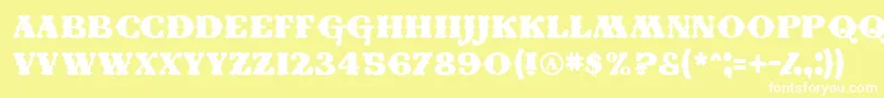 Conei Font – White Fonts on Yellow Background