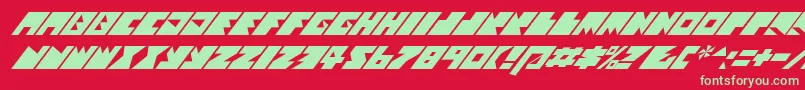 Шрифт Texsquaremm – зелёные шрифты на красном фоне