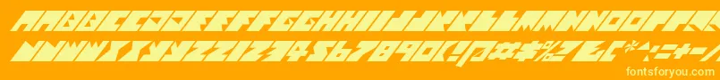 Texsquaremm Font – Yellow Fonts on Orange Background